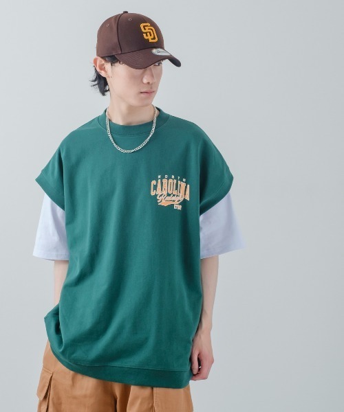 improves(インプローブス)の「USコットン ミニ裏毛ベスト&半袖Tシャツ&チェーンネックレス アンサンブル(アンサンブル・メンズ・グリーン/ダークブルー/スミクロ/グレイッシュベージュ・MEDIUM/LARGE)」の13枚目の写真