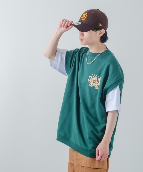 improves(インプローブス)の「USコットン ミニ裏毛ベスト&半袖Tシャツ&チェーンネックレス アンサンブル(アンサンブル・メンズ・グリーン/ダークブルー/スミクロ/グレイッシュベージュ・MEDIUM/LARGE)」の14枚目の写真