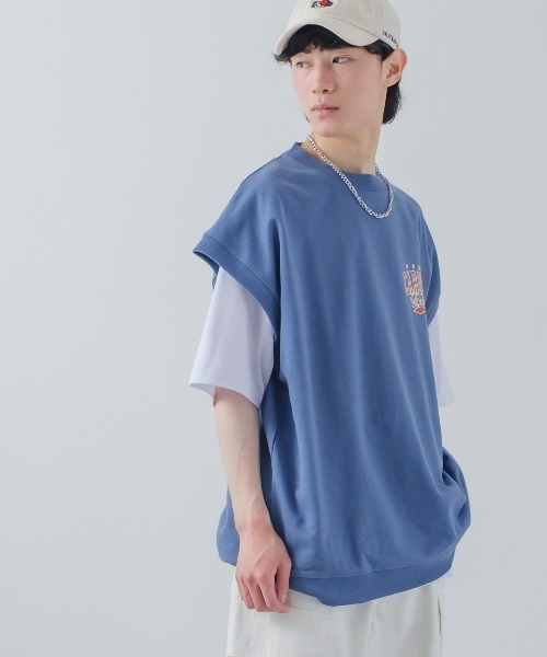 improves(インプローブス)の「USコットン ミニ裏毛ベスト&半袖Tシャツ&チェーンネックレス アンサンブル(アンサンブル・メンズ・グリーン/ダークブルー/スミクロ/グレイッシュベージュ・MEDIUM/LARGE)」の18枚目の写真
