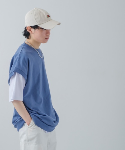 improves(インプローブス)の「USコットン ミニ裏毛ベスト&半袖Tシャツ&チェーンネックレス アンサンブル(アンサンブル・メンズ・グリーン/ダークブルー/スミクロ/グレイッシュベージュ・MEDIUM/LARGE)」の19枚目の写真
