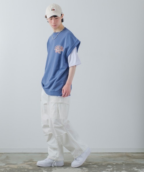 improves(インプローブス)の「USコットン ミニ裏毛ベスト&半袖Tシャツ&チェーンネックレス アンサンブル(アンサンブル・メンズ・グリーン/ダークブルー/スミクロ/グレイッシュベージュ・MEDIUM/LARGE)」の21枚目の写真
