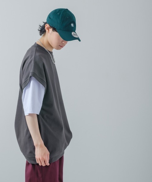 improves(インプローブス)の「USコットン ミニ裏毛ベスト&半袖Tシャツ&チェーンネックレス アンサンブル(アンサンブル・メンズ・グリーン/ダークブルー/スミクロ/グレイッシュベージュ・MEDIUM/LARGE)」の6枚目の写真