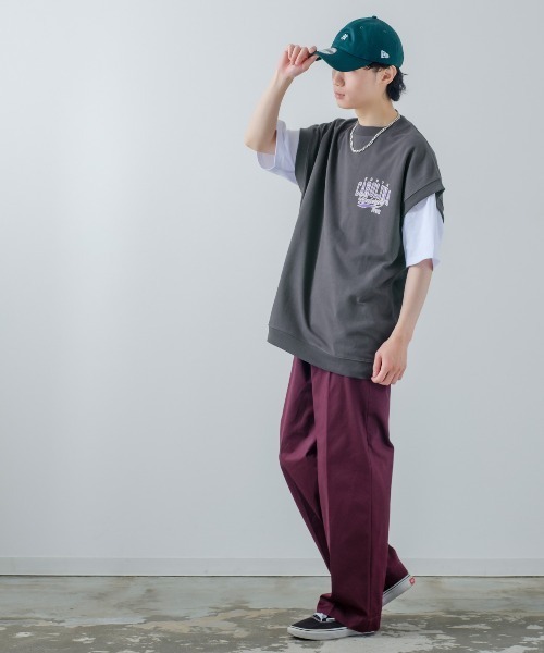 improves(インプローブス)の「USコットン ミニ裏毛ベスト&半袖Tシャツ&チェーンネックレス アンサンブル(アンサンブル・メンズ・グリーン/ダークブルー/スミクロ/グレイッシュベージュ・MEDIUM/LARGE)」の8枚目の写真