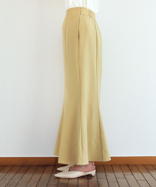 andme（アンドミー）の「とろみマーメイドスカート（スカート・レディース・ブラック/アイボリー/レッド/ローズ/イエロー/グレイッシュベージュ/パープル・M/L）」の12枚目の写真