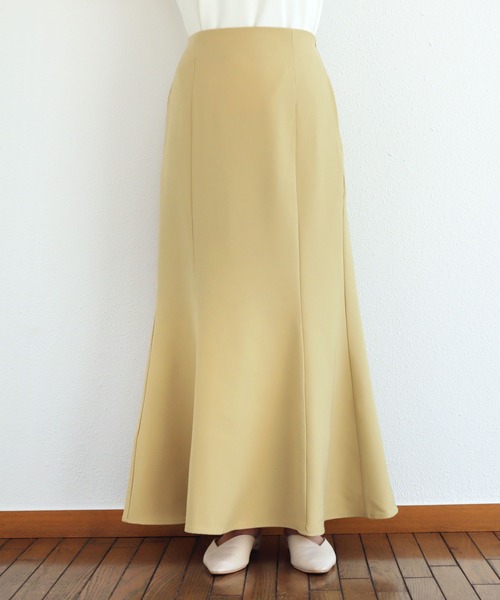andme（アンドミー）の「とろみマーメイドスカート（スカート・レディース・ブラック/アイボリー/レッド/ローズ/イエロー/グレイッシュベージュ/パープル・M/L）」の14枚目の写真