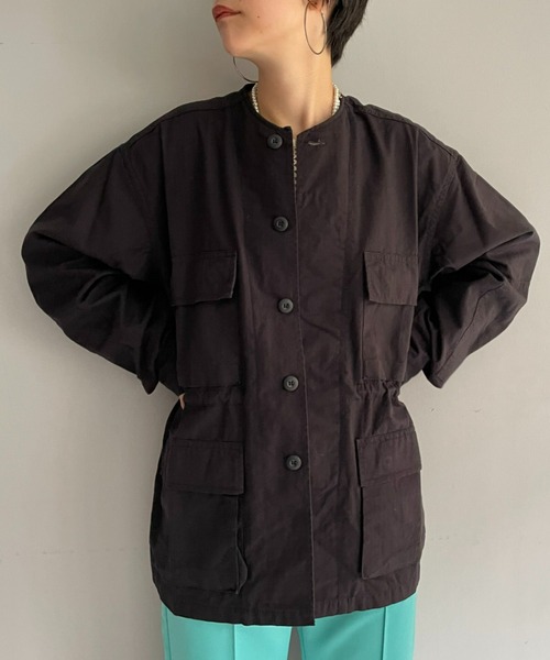 ROTHCO(ロスコ)の「【ROTHCO remake】ノーカラー BDU シャツ(Tシャツ/カットソー・レディース・ブラック/カーキ・FREE)」の5枚目の写真