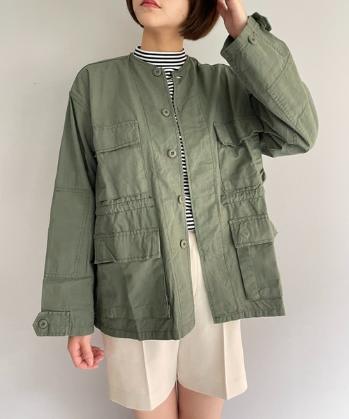 ROTHCO(ロスコ)の「【ROTHCO remake】ノーカラー BDU シャツ(Tシャツ/カットソー・レディース・ブラック/カーキ・FREE)」の20枚目の写真