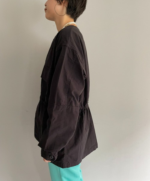 ROTHCO(ロスコ)の「【ROTHCO remake】ノーカラー BDU シャツ(Tシャツ/カットソー・レディース・ブラック/カーキ・FREE)」の6枚目の写真