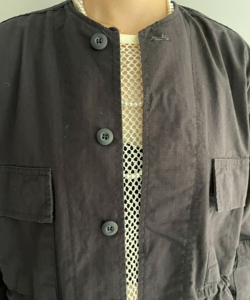 ROTHCO(ロスコ)の「【ROTHCO remake】ノーカラー BDU シャツ(Tシャツ/カットソー・レディース・ブラック/カーキ・FREE)」の8枚目の写真