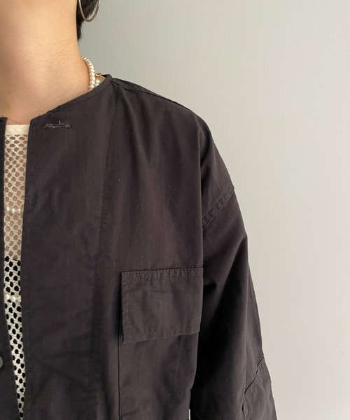 ROTHCO(ロスコ)の「【ROTHCO remake】ノーカラー BDU シャツ(Tシャツ/カットソー・レディース・ブラック/カーキ・FREE)」の9枚目の写真