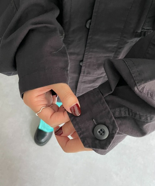 ROTHCO(ロスコ)の「【ROTHCO remake】ノーカラー BDU シャツ(Tシャツ/カットソー・レディース・ブラック/カーキ・FREE)」の11枚目の写真