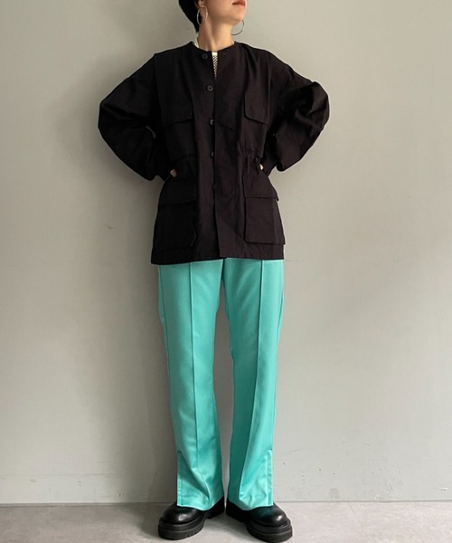 ROTHCO(ロスコ)の「【ROTHCO remake】ノーカラー BDU シャツ(Tシャツ/カットソー・レディース・ブラック/カーキ・FREE)」の15枚目の写真