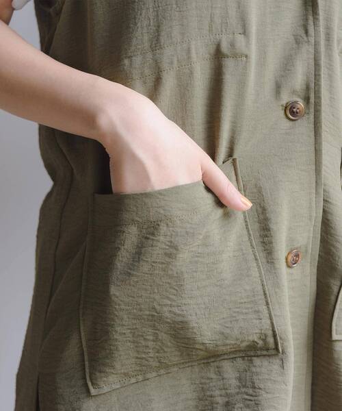 RETRO GIRL（レトロガール）の「開襟ミリタリーベスト（その他アウター・レディース・ブラック/オレンジ/グリーン・FREE）」の10枚目の写真