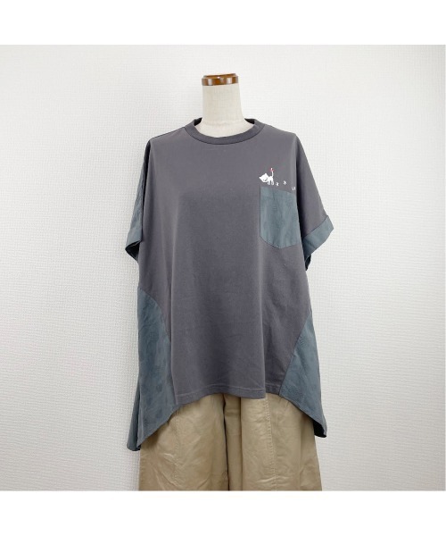 Rydia(リディア)の「コビニャーフレアプルオーバー(Tシャツ/カットソー・レディース・アイボリー/スミクロ/マスタード・M)」の3枚目の写真
