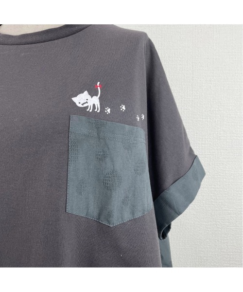 Rydia(リディア)の「コビニャーフレアプルオーバー(Tシャツ/カットソー・レディース・アイボリー/スミクロ/マスタード・M)」の5枚目の写真