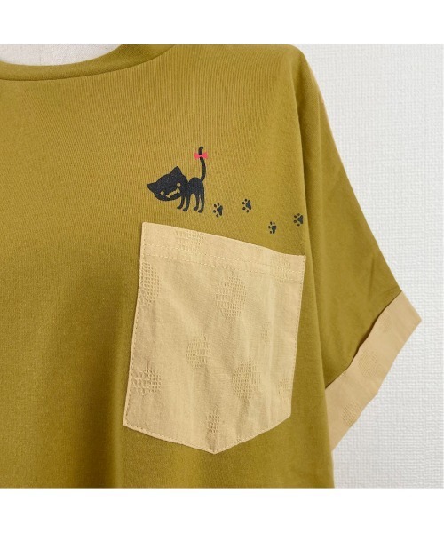 Rydia(リディア)の「コビニャーフレアプルオーバー(Tシャツ/カットソー・レディース・アイボリー/スミクロ/マスタード・M)」の10枚目の写真