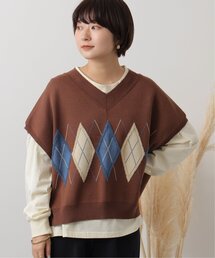 DOUBLE NAME | アーガイルニットベスト(ニット/セーター)