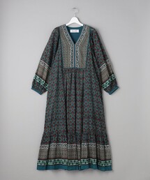 FREAK'S STORE（フリークスストア）の「SaraMallika/サラマリカ COTTON ETHNIC KOMON PRINT DRESS/コットンエスニック小紋柄ワンピース（ワンピース）」