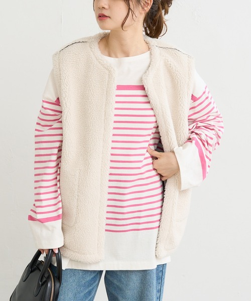 PUAL CE CIN(ピュアルセシン)の「パネルボーダーカットソー(Tシャツ/カットソー・レディース・ブラック系その他/グリーン系その他/ブルー系その他/ピンク系その他・FREE)」の11枚目の写真