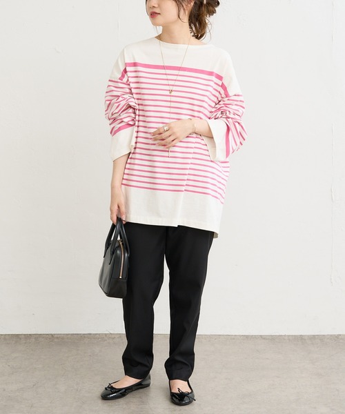 PUAL CE CIN(ピュアルセシン)の「パネルボーダーカットソー(Tシャツ/カットソー・レディース・ブラック系その他/グリーン系その他/ブルー系その他/ピンク系その他・FREE)」の12枚目の写真