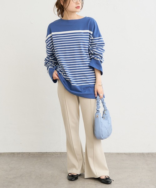 PUAL CE CIN(ピュアルセシン)の「パネルボーダーカットソー(Tシャツ/カットソー・レディース・ブラック系その他/グリーン系その他/ブルー系その他/ピンク系その他・FREE)」の15枚目の写真