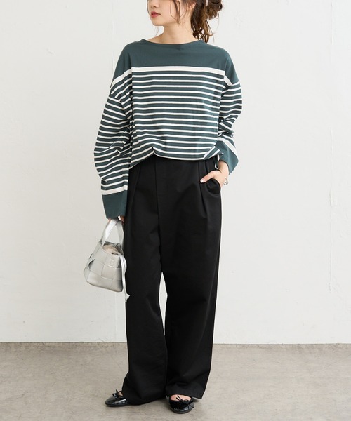 PUAL CE CIN(ピュアルセシン)の「パネルボーダーカットソー(Tシャツ/カットソー・レディース・ブラック系その他/グリーン系その他/ブルー系その他/ピンク系その他・FREE)」の18枚目の写真