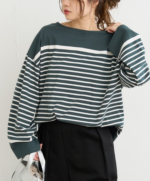 PUAL CE CIN(ピュアルセシン)の「パネルボーダーカットソー(Tシャツ/カットソー・レディース・ブラック系その他/グリーン系その他/ブルー系その他/ピンク系その他・FREE)」の17枚目の写真