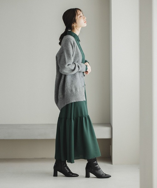 Andemiu（アンデミュウ）の「アソートフロントボタンワンピース167421（ワンピース・レディース・オレンジ/グリーン/その他8/その他9/ピンク/ダークグリーン・FREE）」の10枚目の写真