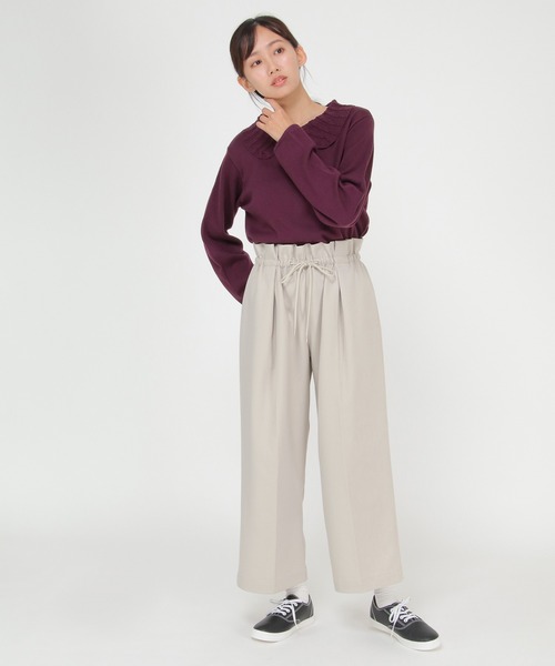 LBC(エルビーシー)の「ウエストシャーリングワイドパンツ(その他パンツ・レディース・グレー/ブラック/ライトベージュ・L/M)」の17枚目の写真