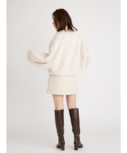 SNIDEL（スナイデル）の「ショートボアコート（ブルゾン・レディース・アイボリー・FREE）」の7枚目の写真