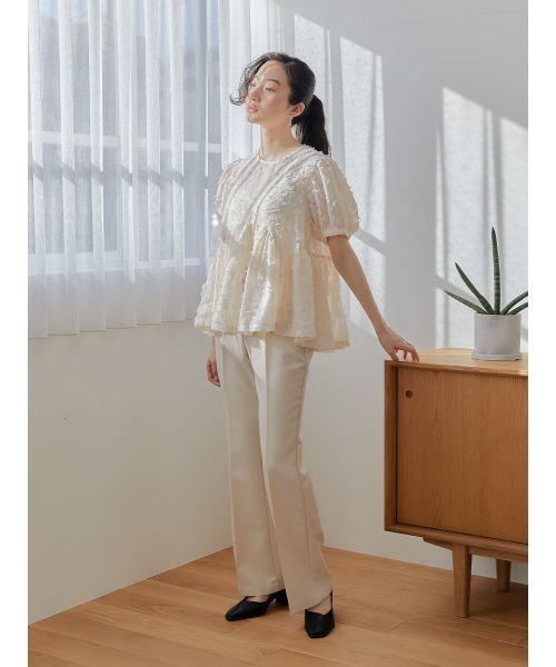 Ayla(アイラ)の「center press pants(スラックス・レディース・キナリ/カーキ・FREE)」の10枚目の写真