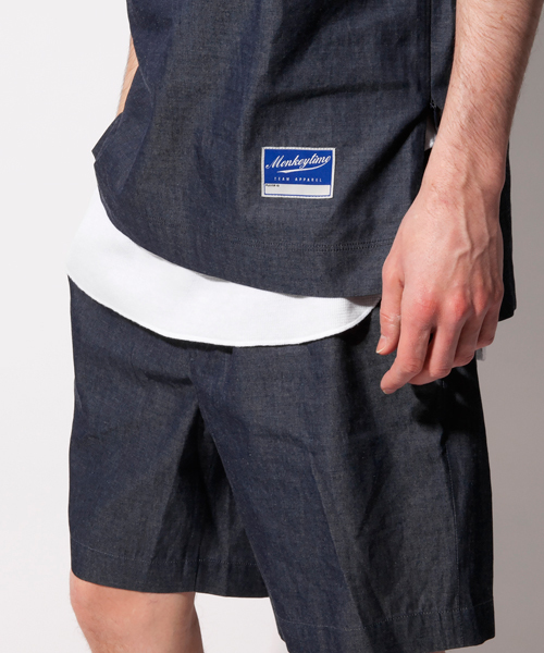 MONKEY TIME（モンキータイム）の「＜monkey time＞ ∴ 4.5/DNM SD/ZIP PO TEE/シャツ（シャツ/ブラウス・メンズ・ネイビー・SMALL/MEDIUM/LARGE）」の3枚目の写真