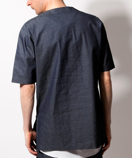 MONKEY TIME（モンキータイム）の「＜monkey time＞ ∴ 4.5/DNM SD/ZIP PO TEE/シャツ（シャツ/ブラウス・メンズ・ネイビー・SMALL/MEDIUM/LARGE）」の6枚目の写真