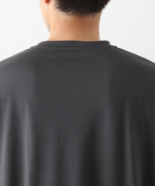 417 EDIFICE（フォーワンセブンエディフィス）の「【WOOLLABO / ウールラボ】別注 ハイブリッドメリノウールL/Sカットソー（Tシャツ/カットソー・メンズ・ブラック/グレー・MEDIUM/LARGE/X-LARGE）」の5枚目の写真