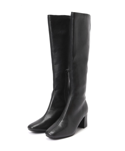 NATURAL BEAUTY BASIC(ナチュラルビューティーベーシック)の「ストレッチフィットロングブーツ(ブーツ・レディース・ベージュ/ブラック・SMALL/MEDIUM/LARGE)」の3枚目の写真