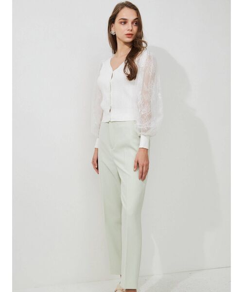 MERCURYDUO（マーキュリーデュオ）の「2WAYレーススリーブニットカーディガン（カーディガン/ボレロ・レディース・オフホワイト/ブラック/ピンク/ブラウン・FREE）」の7枚目の写真