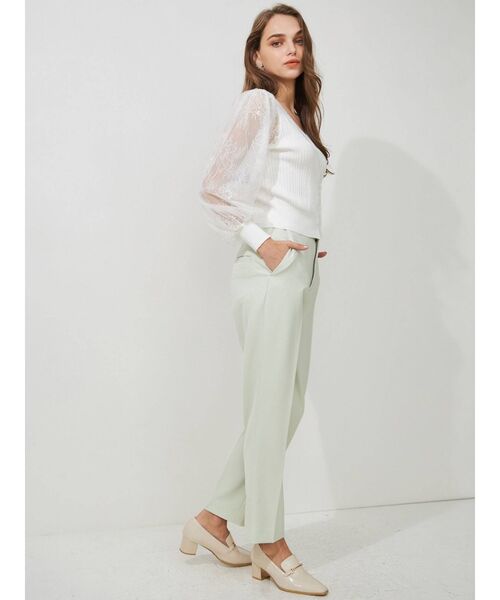 MERCURYDUO（マーキュリーデュオ）の「2WAYレーススリーブニットカーディガン（カーディガン/ボレロ・レディース・オフホワイト/ブラック/ピンク/ブラウン・FREE）」の8枚目の写真