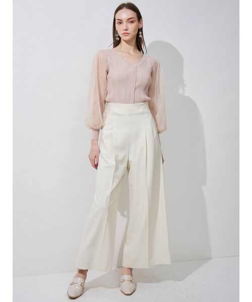 MERCURYDUO（マーキュリーデュオ）の「2WAYレーススリーブニットカーディガン（カーディガン/ボレロ・レディース・オフホワイト/ブラック/ピンク/ブラウン・FREE）」の20枚目の写真