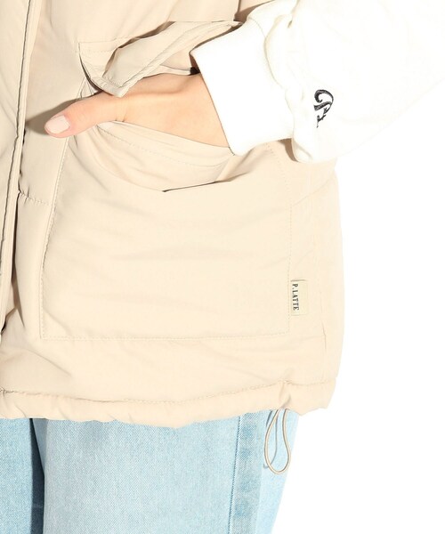 PINK-latte(ピンクラテ)の「◆中綿べスト(その他アウター・キッズ・ブラック/ナチュラル・14/15 /16)」の9枚目の写真