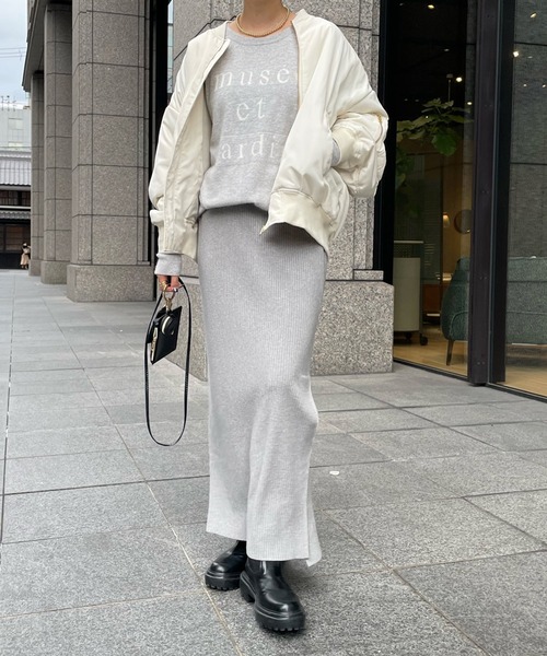 DouDou（ドゥドゥ）の「中綿MA-1（MA-1・レディース・ブラック/ベージュ/オフホワイト・FREE）」の4枚目の写真