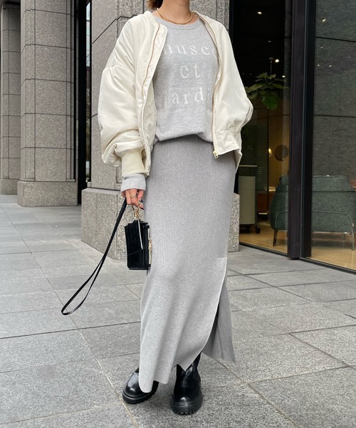 DouDou（ドゥドゥ）の「中綿MA-1（MA-1・レディース・ブラック/ベージュ/オフホワイト・FREE）」の6枚目の写真