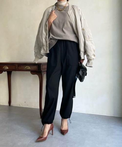 DouDou（ドゥドゥ）の「中綿MA-1（MA-1・レディース・ブラック/ベージュ/オフホワイト・FREE）」の15枚目の写真