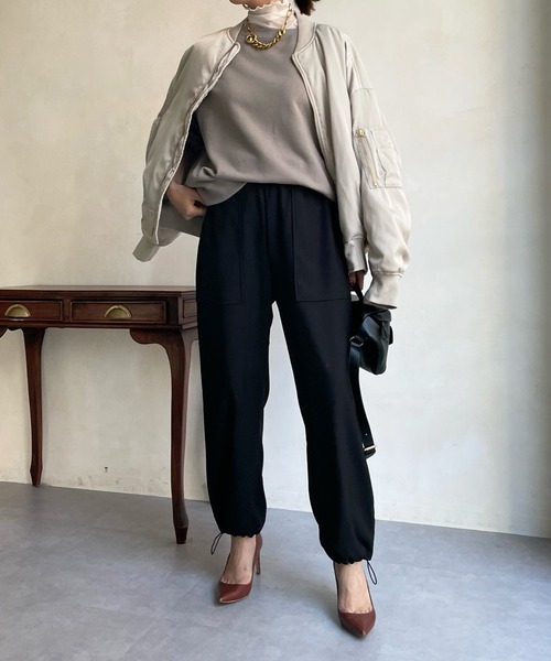 DouDou（ドゥドゥ）の「中綿MA-1（MA-1・レディース・ブラック/ベージュ/オフホワイト・FREE）」の16枚目の写真