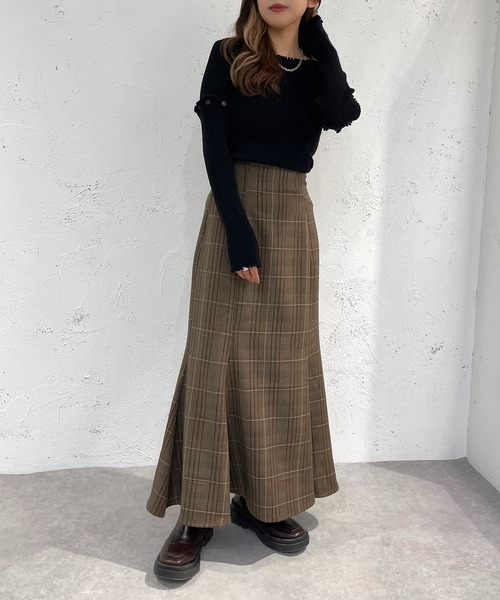 apres jour mignon（アプレジュールミニョン）の「マルチWAYドッキングリブトップス【ZOZOTOWN限定アイテム】（ニット/セーター・レディース・ブラック/グレイッシュベージュ/ブルー/アイボリー・フリー/X-LARGE）」の18枚目の写真