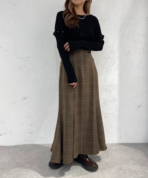 apres jour mignon（アプレジュールミニョン）の「マルチWAYドッキングリブトップス【ZOZOTOWN限定アイテム】（ニット/セーター・レディース・ブラック/グレイッシュベージュ/ブルー/アイボリー・フリー/X-LARGE）」の19枚目の写真