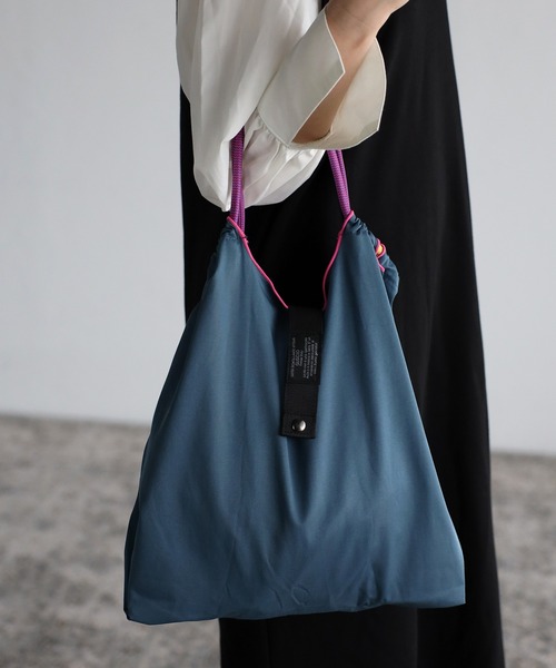 GUSCIO（グッシオ）の「【グッシオベーシック】パラコードハンドル　エコバッグ（エコバッグ/サブバッグ・レディース・ブラック/アイボリー/マスタード/カーキ/ブルー/ピンク・FREE）」の13枚目の写真