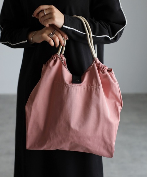 GUSCIO（グッシオ）の「【グッシオベーシック】パラコードハンドル　エコバッグ（エコバッグ/サブバッグ・レディース・ブラック/アイボリー/マスタード/カーキ/ブルー/ピンク・FREE）」の15枚目の写真