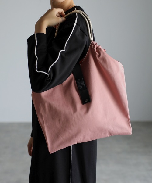 GUSCIO（グッシオ）の「【グッシオベーシック】パラコードハンドル　エコバッグ（エコバッグ/サブバッグ・レディース・ブラック/アイボリー/マスタード/カーキ/ブルー/ピンク・FREE）」の18枚目の写真