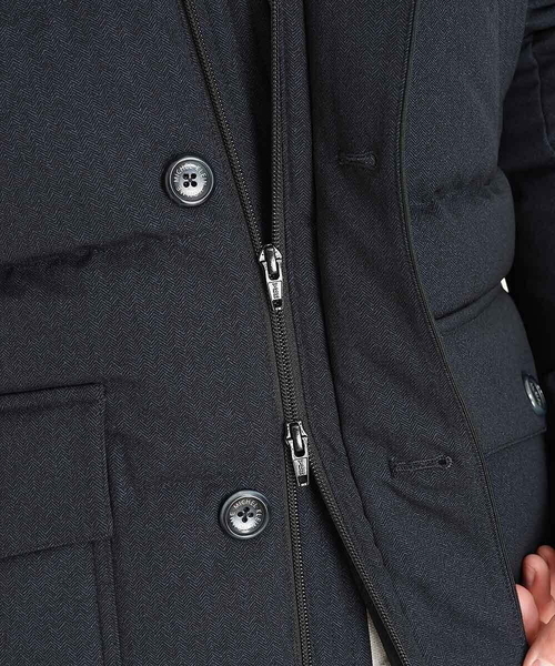 MICHEL KLEIN HOMME (ミッシェルクランオム)の「ハーフダウンコート(ダウンジャケット/コート・メンズ・ネイビー/ブラック・LARGE/MEDIUM/X-LARGE)」の12枚目の写真