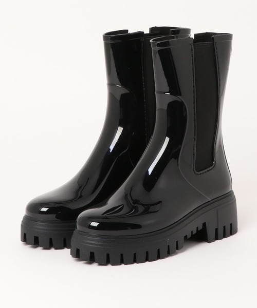 Ezick(エジック)の「【mio notis】トラックソールチェルシーレインブーツ(レインシューズ・レディース・ブラック・38/37/36/39)」の6枚目の写真